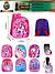 Mochila 3D escolar infantil menina/kit com 3 peças tampa aleatório/cada peça R$25（Dica‼Este anúncio 3 Peças tampa Aleatório ou em pacote)